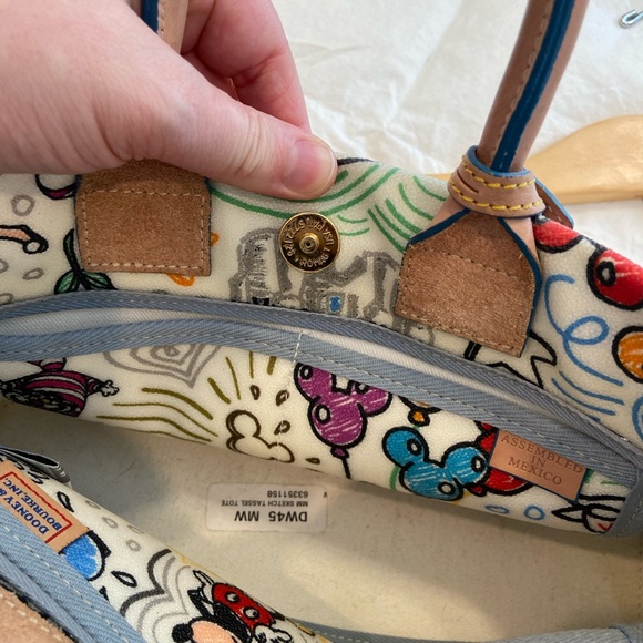 Disney Dooney & Bourke Sketch Tassel Tote Handbag - Picture 10 of 15
